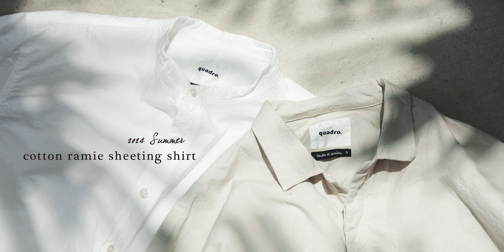 2024 SS –WOMENS PICK UP ITEM –綿×綿ラミーシーチング - quadro