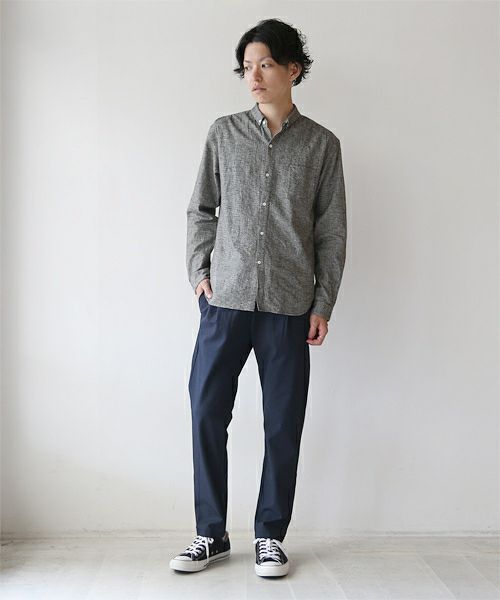 コットンリネンチェックチェックレギュラーシャツ | quadro (クオドロ