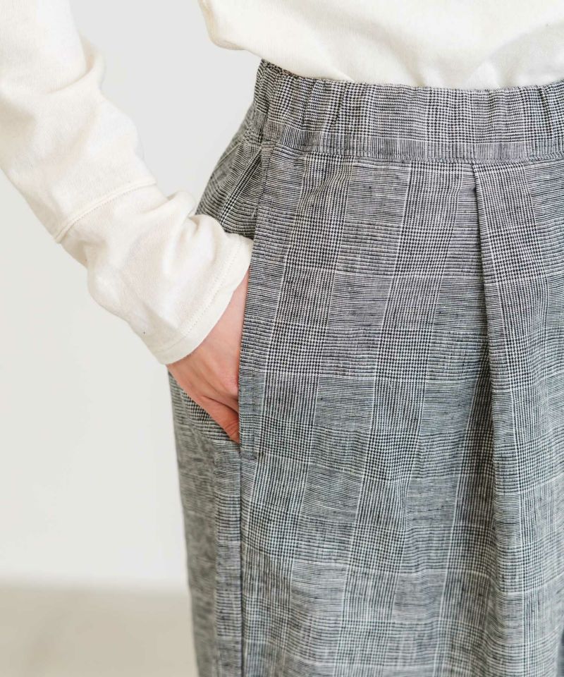 ✨美品✨ Drawer グレンチェックドロストパンツ グリーン系 38