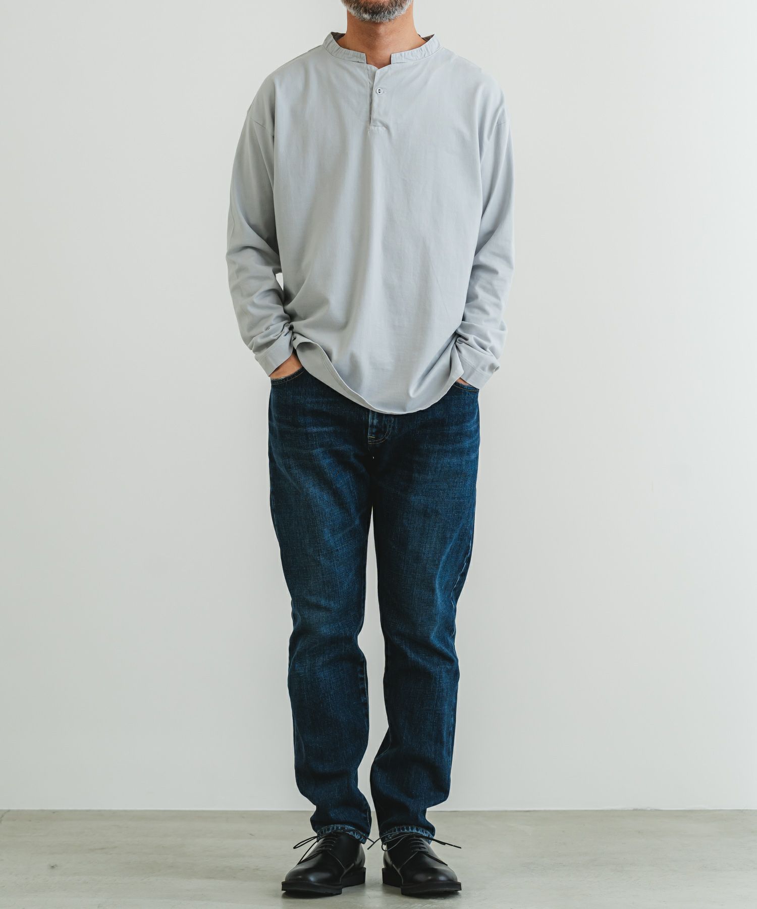 40/2CM天竺ヘンリーネックプルオーバー | quadro (クオドロ) 公式