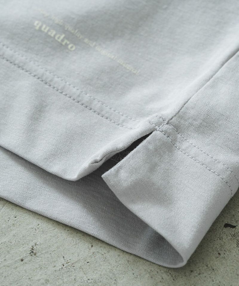 コットンリネンフロート半袖クルーtee | quadro (クオドロ) 公式