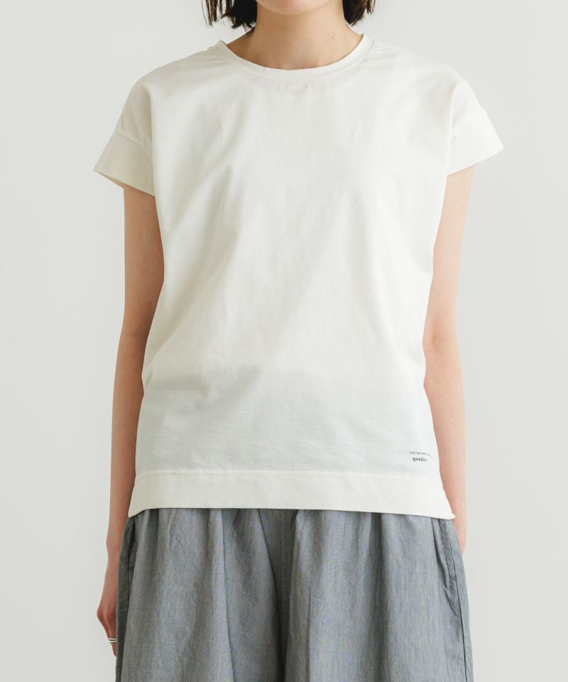 tシャツ コットンリネンフロート半袖クルーtee レディース コットンリネンフロート半袖クルーtee | quadro (クオドロ) 公式