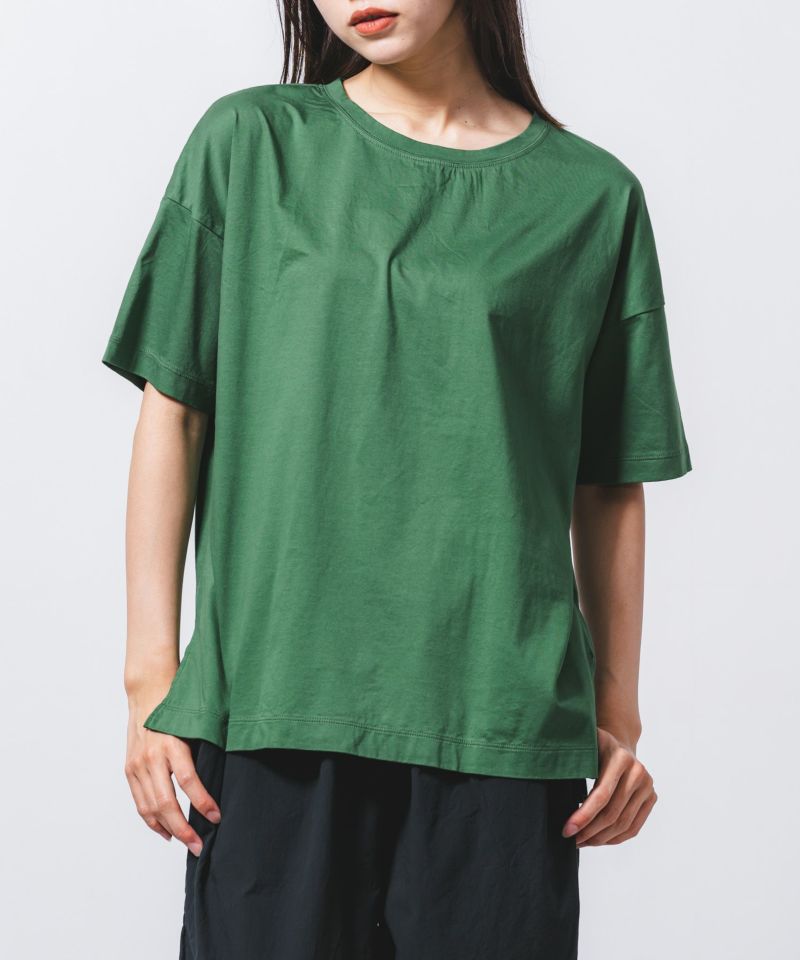 tシャツ コンパクトクルローレル天竺クルーネックtee レディース コンパクトクルローレル天竺クルーネックtee | quadro (クオドロ