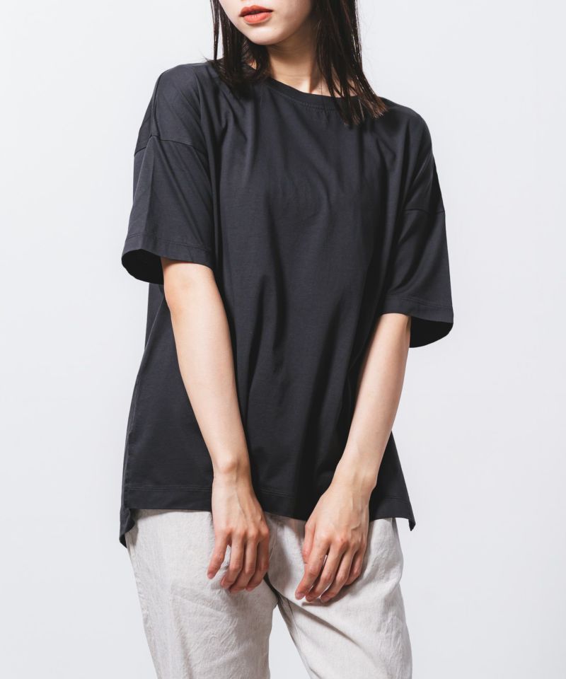 tシャツ コンパクトクルローレル天竺クルーネックtee レディース コンパクトクルローレル天竺クルーネックtee | quadro (クオドロ