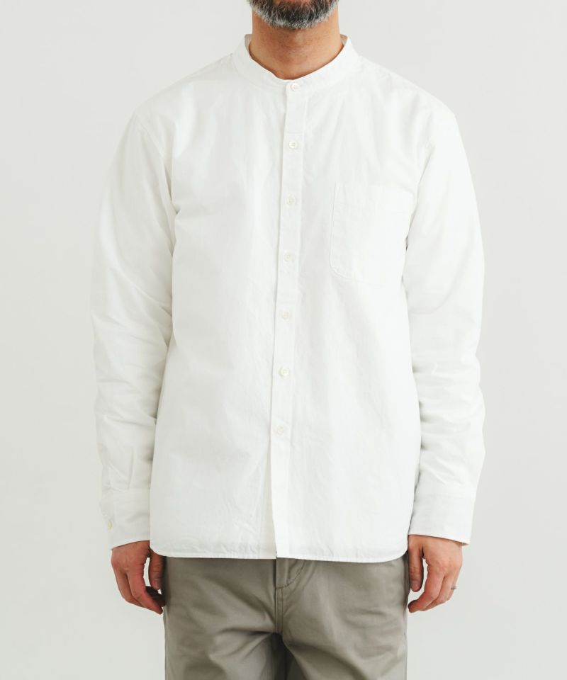 綿麻ダンプ近江晒スタンドシャツMEN | quadro (クオドロ) 公式サイト