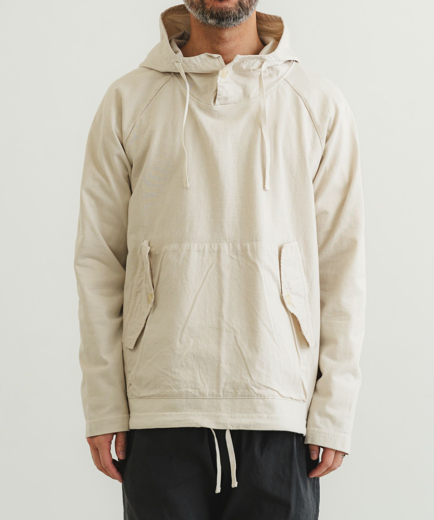 14/1エメラルド天竺ラグランプルパーカー | quadro (クオドロ) 公式