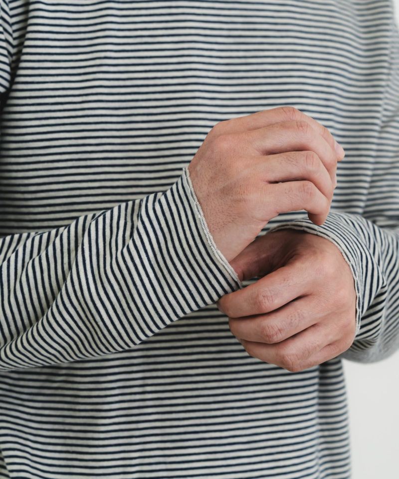 30/1TCリバーシブルニットボーダークルーT | quadro (クオドロ) 公式