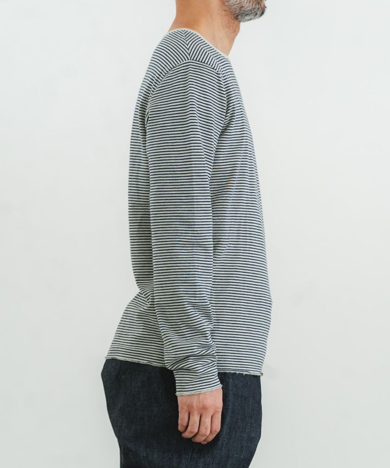 30/1TCリバーシブルニットボーダークルーT | quadro (クオドロ) 公式