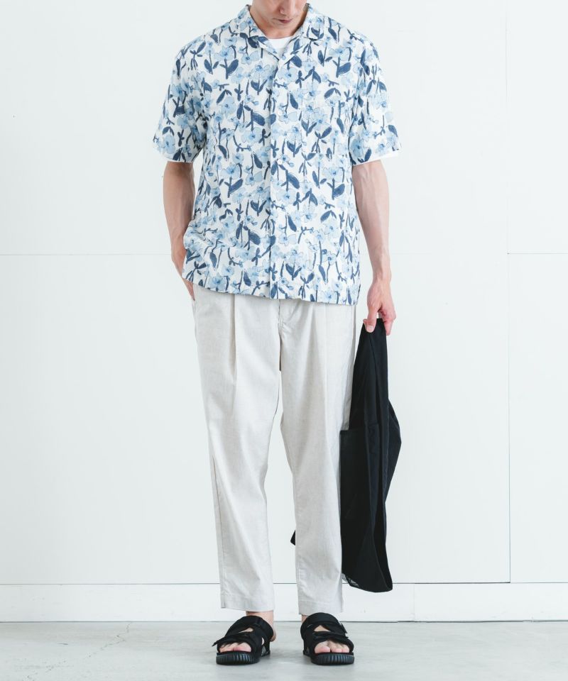 quadro. 花柄 半袖シャツ グレー/グリーン 2024 SS –PICK UP ITEM –春夏シーズン花柄特集 - quadro