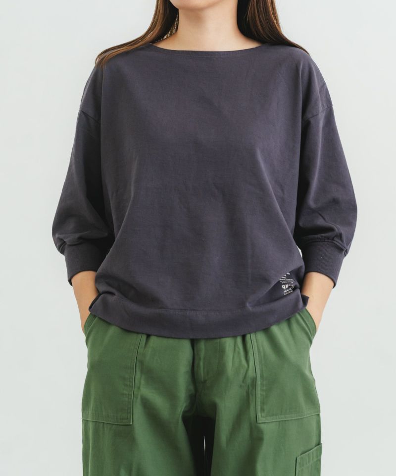 スーパーインレイ7分袖ボートネックプルオーバー【WOMEN】 | quadro