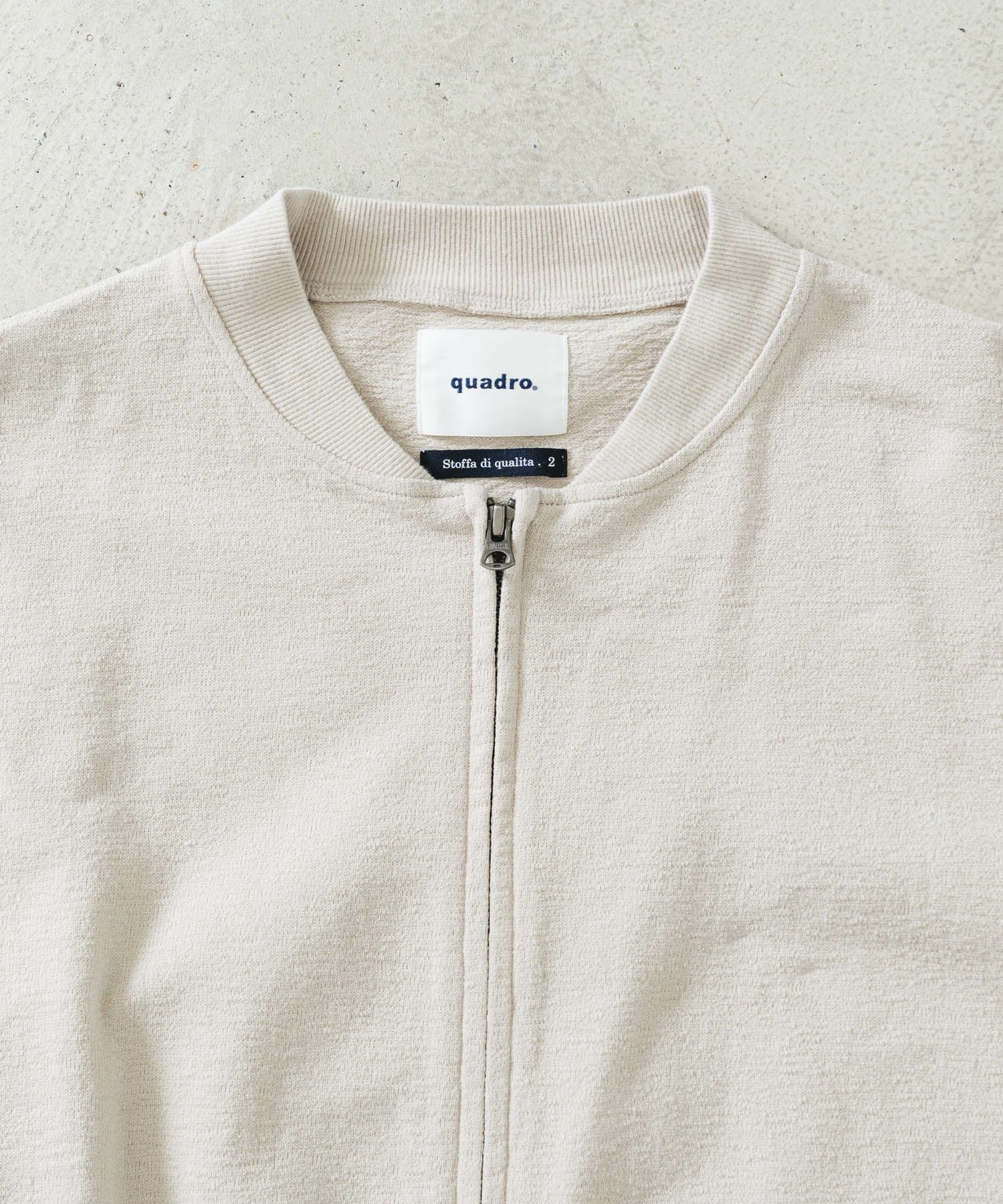 裏毛風天竺ZIPブルゾン | quadro (クオドロ) 公式サイト | オンライン