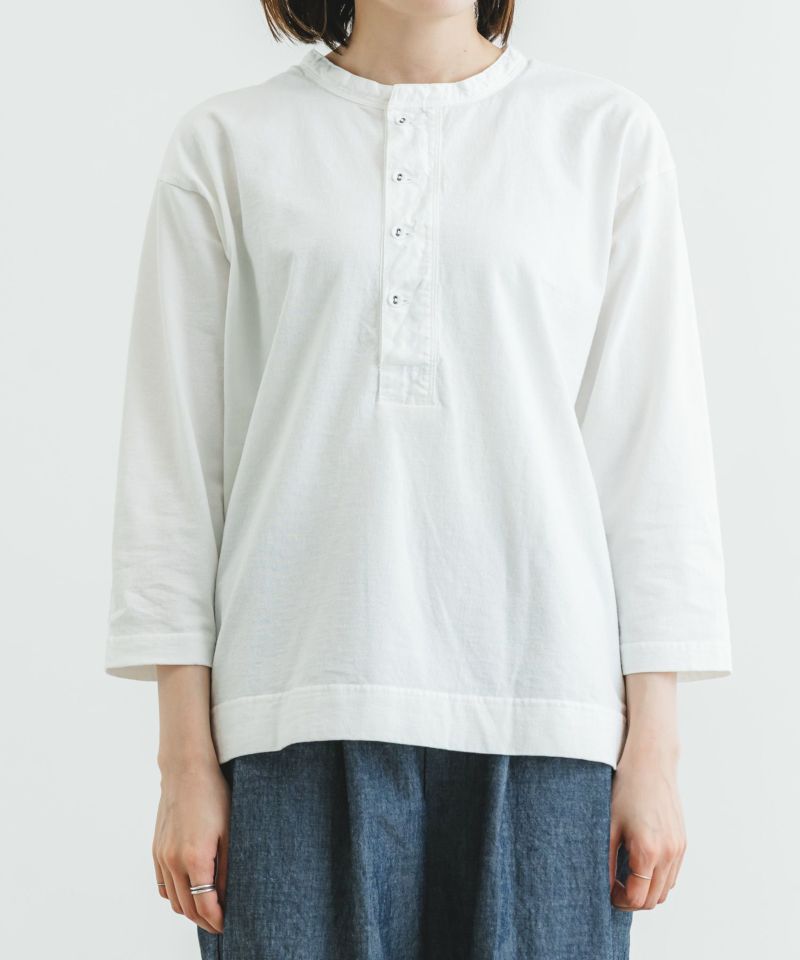 くどぉー。 ドライ度詰天竺7分袖ヘンリーネックプルオーバー | quadro (クオドロ