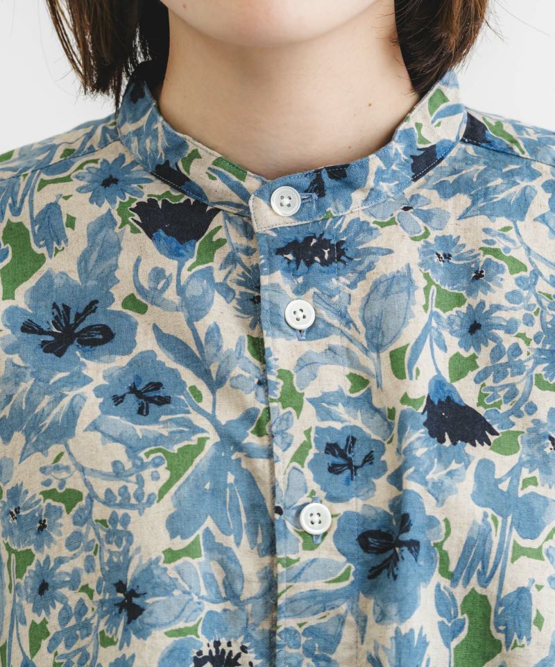 Leilian 花柄　コットン麻混シャツ　サイズ13＋　日本製 小花柄シャツ | Leilian (Women)/レリアン | 三越伊勢丹