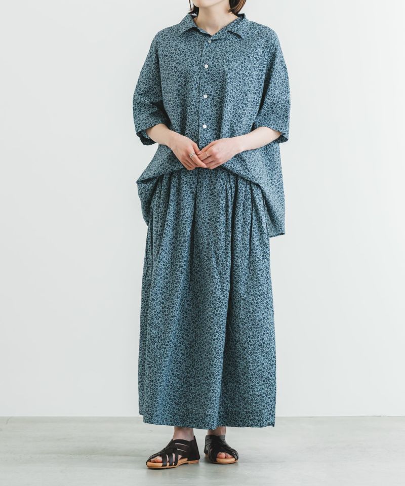 あすく出品 取り外し可能な3WAYビックリボン付きシアーフラワープリント