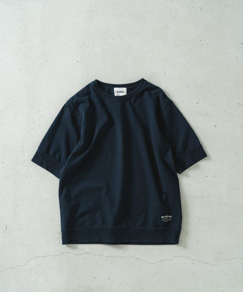 スーパーインレイ半袖クルーネックプルオーバー【MEN】 | quadro