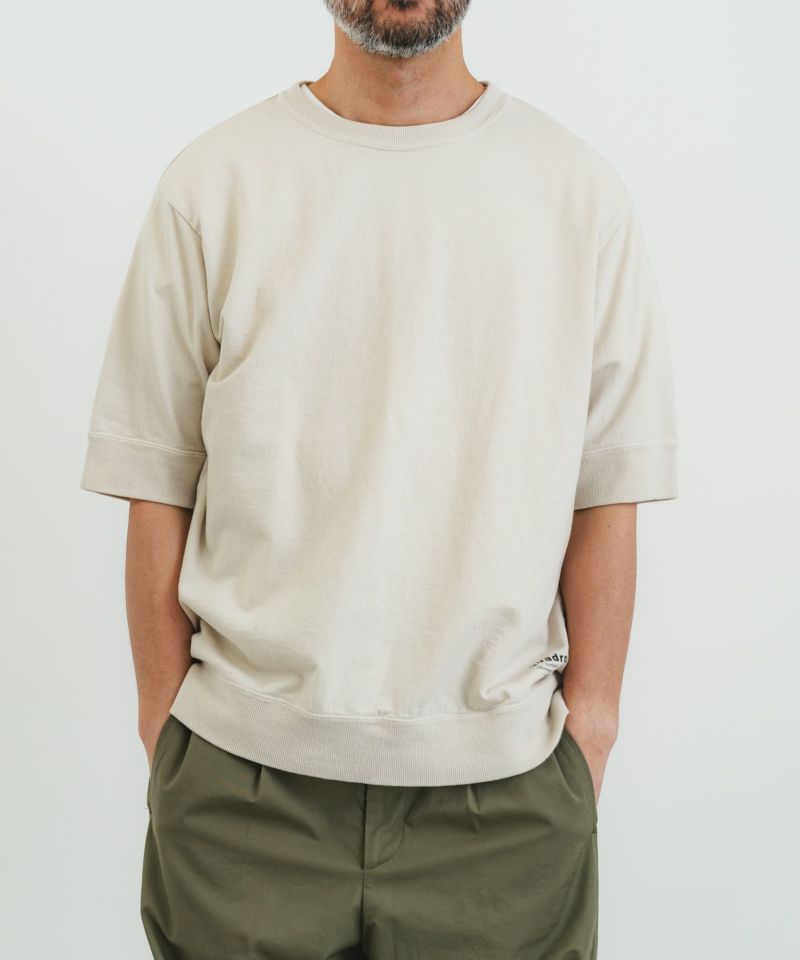 スーパーインレイ半袖クルーネックプルオーバー【MEN】 | quadro