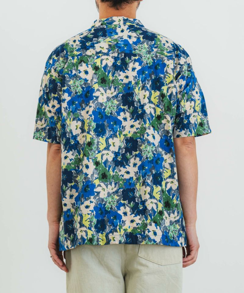ロイページです(^^) 60ローン花柄ptオープン半袖シャツ【MEN】 | quadro (クオドロ