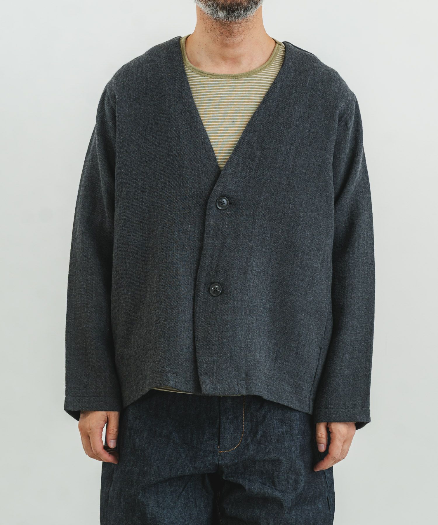 ウールガーゼノーカラージャケット | quadro (クオドロ) 公式サイト