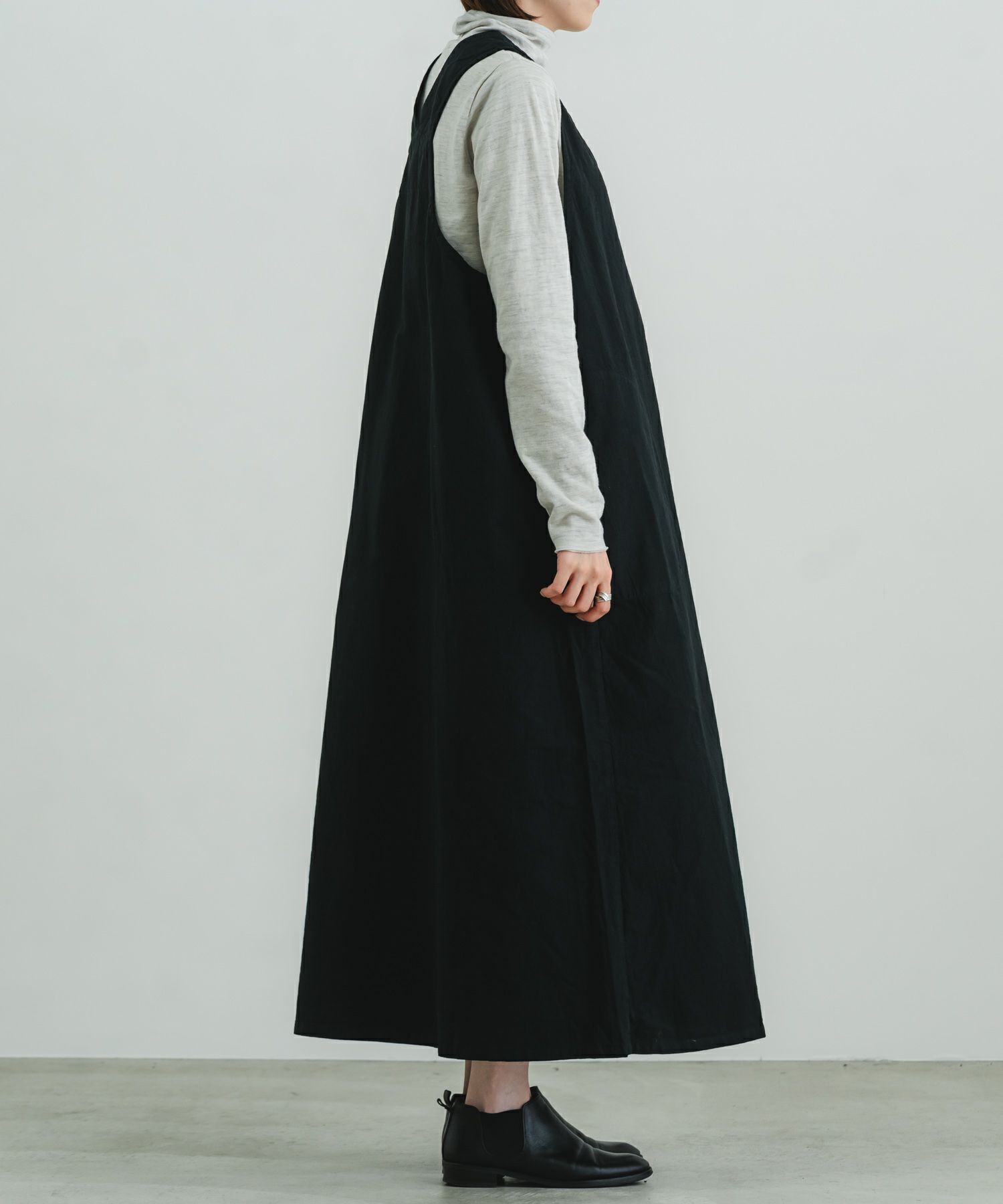 アンカットコール近江晒加工ジャンパースカート | quadro (クオドロ