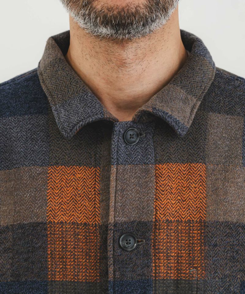 コットンツイードパッチワークカバーオール【MEN】 | quadro (クオドロ