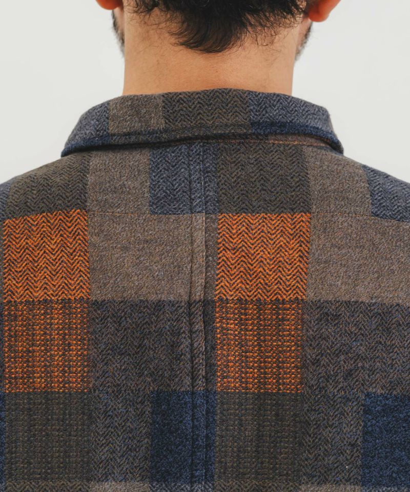 コットンツイードパッチワークカバーオール【MEN】 | quadro (クオドロ