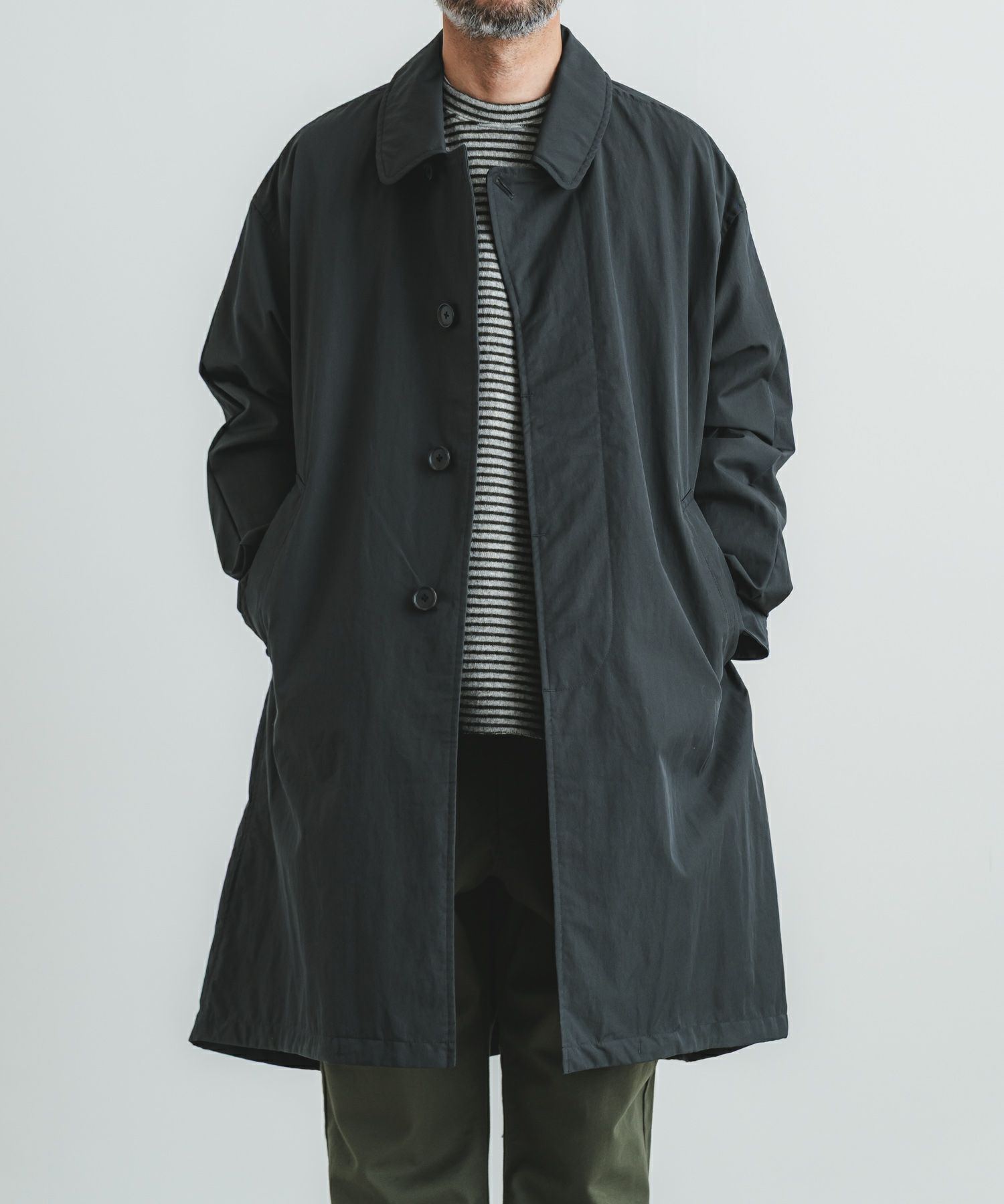 コットンナイロンツイルステンカラーコート | quadro (クオドロ) 公式