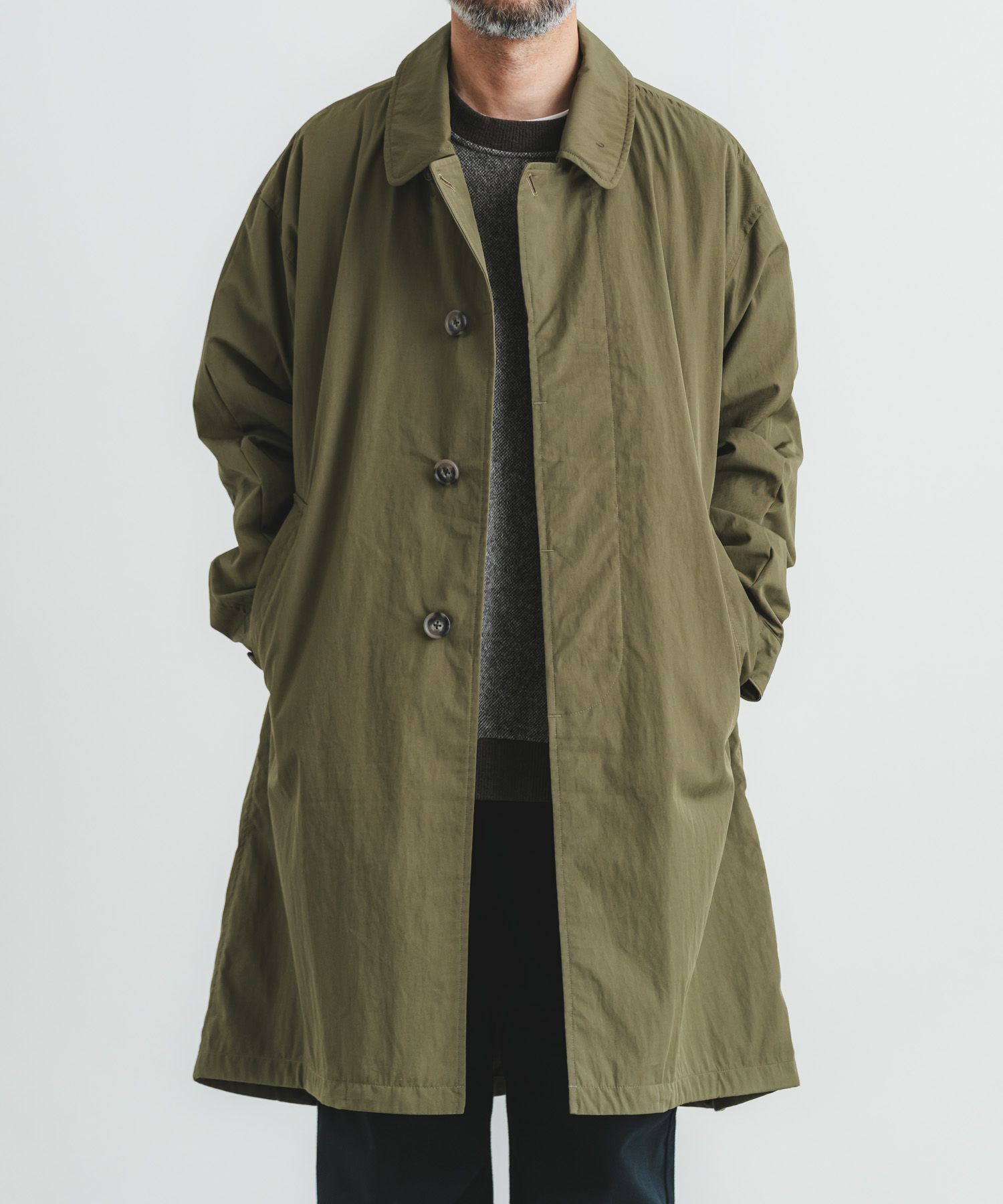 コットンナイロンツイルステンカラーコート | quadro (クオドロ) 公式