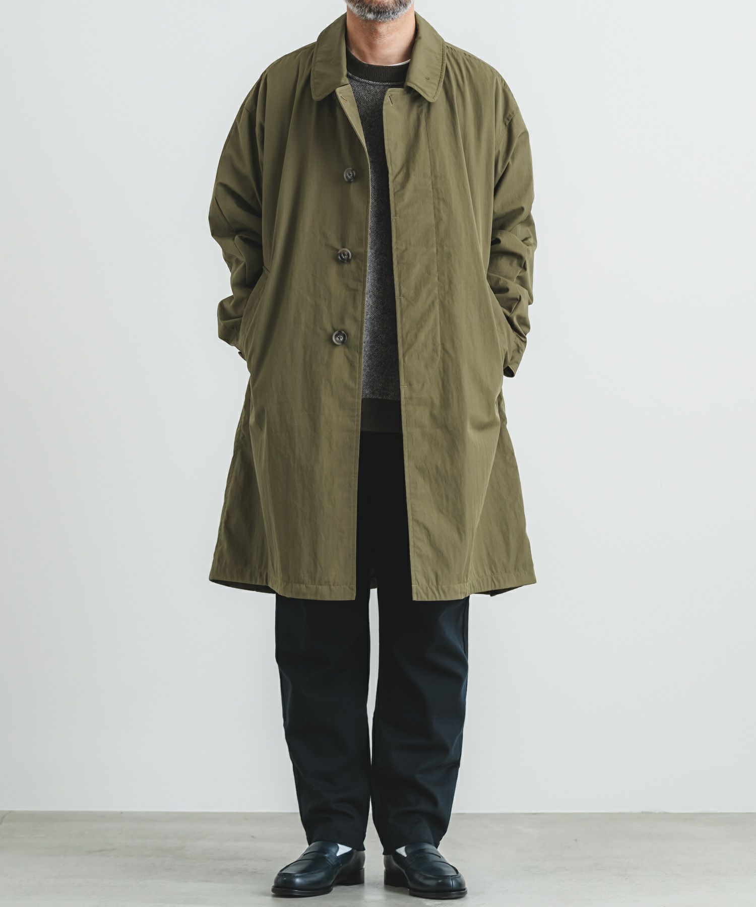 コットンナイロンツイルステンカラーコート | quadro (クオドロ) 公式