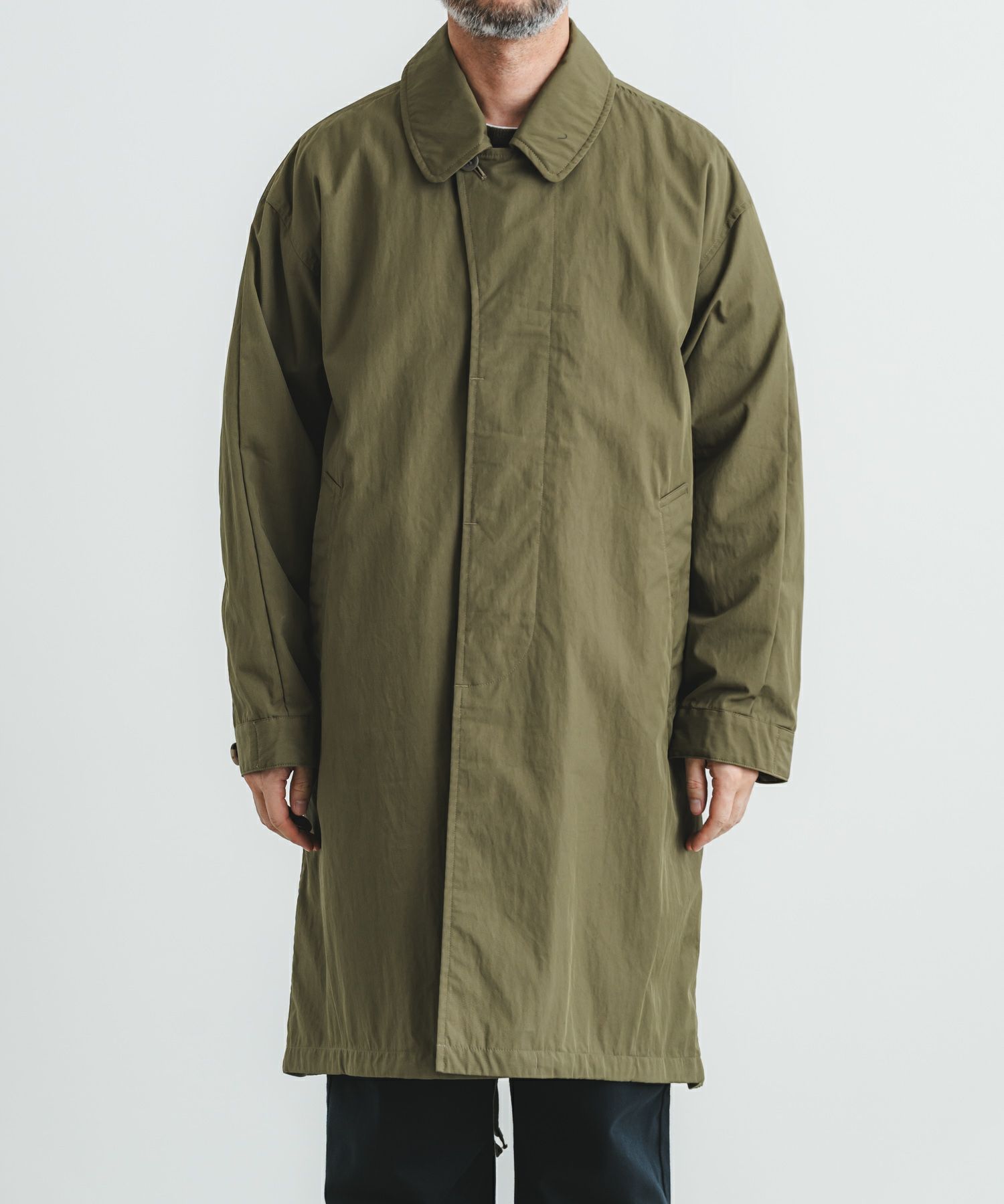 コットンナイロンツイルステンカラーコート | quadro (クオドロ) 公式