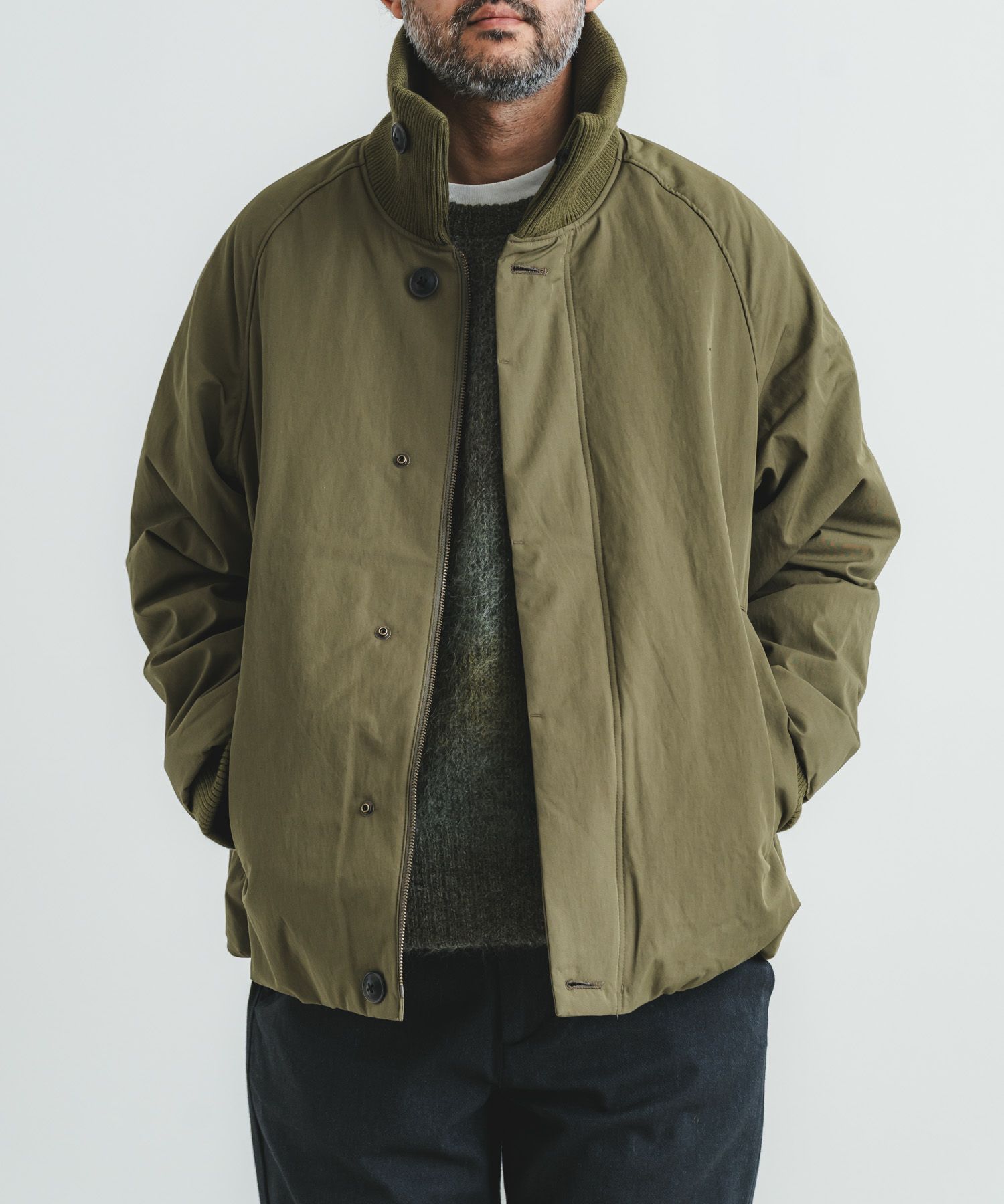 ジャケット・アウター 25AW COTTON NYLON TWILL BLOUSON OVERCOAT】ブルゾンウィズシャツカラーインナイロン – ファッション