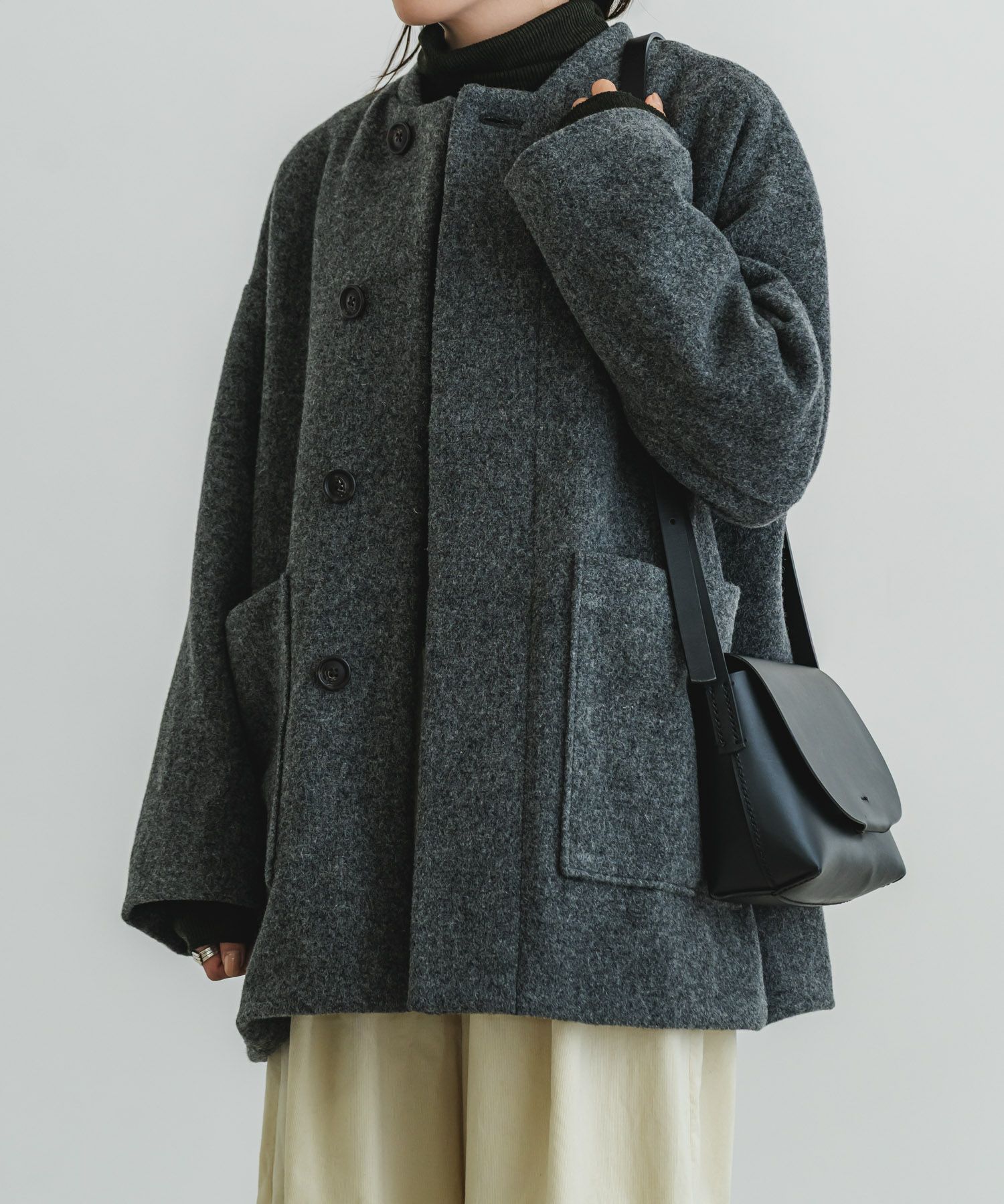 ウールモッサショートコート【WOMEN】 | quadro (クオドロ) 公式サイト