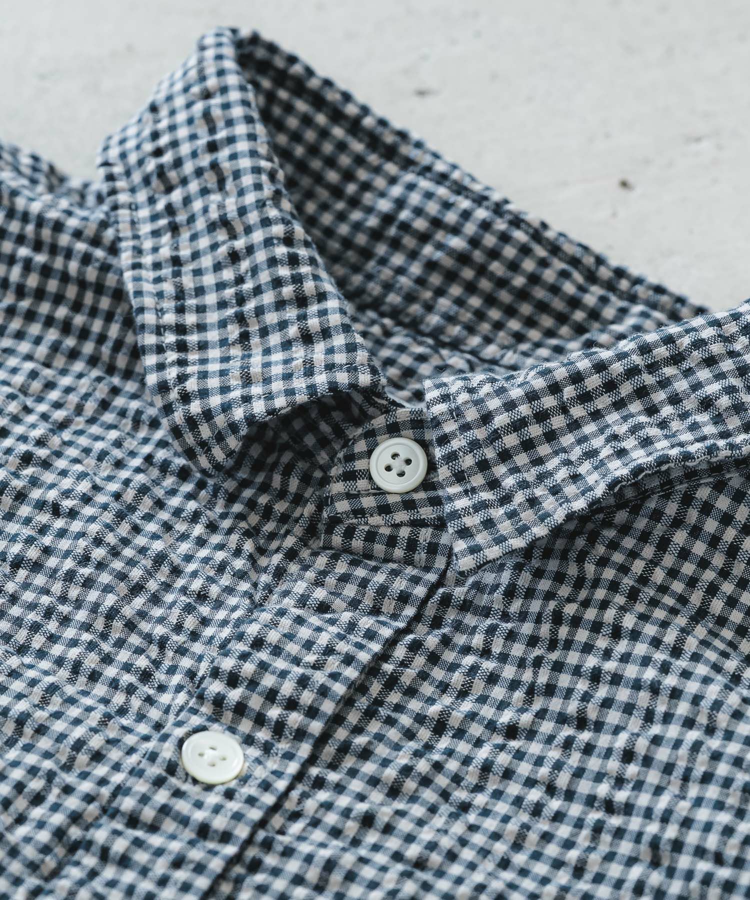 オーガニックドビーサッカーギンガムシャツ | quadro (クオドロ) 公式