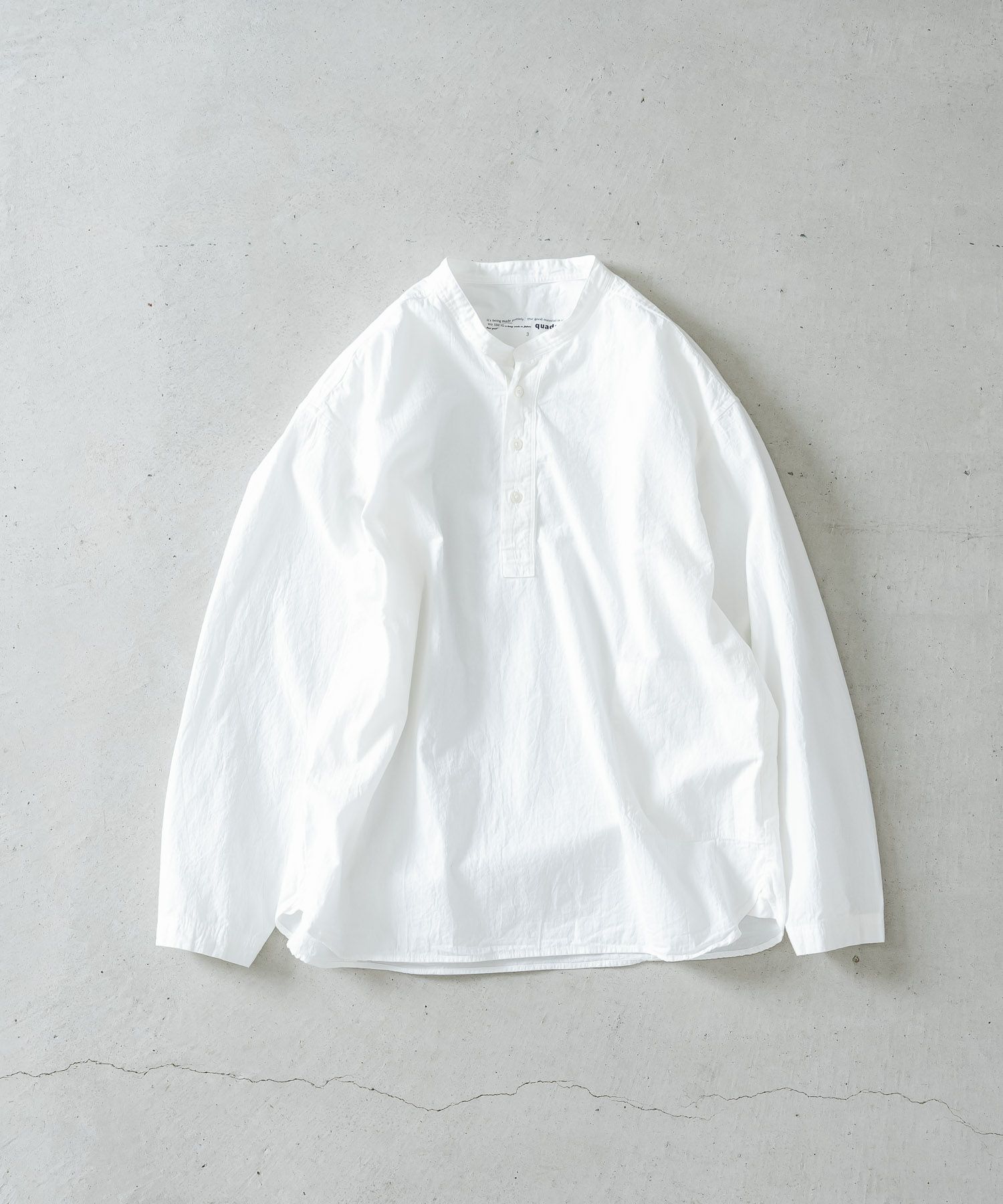 オーガニック裾ダーツプルオーバーシャツ | quadro (クオドロ) 公式