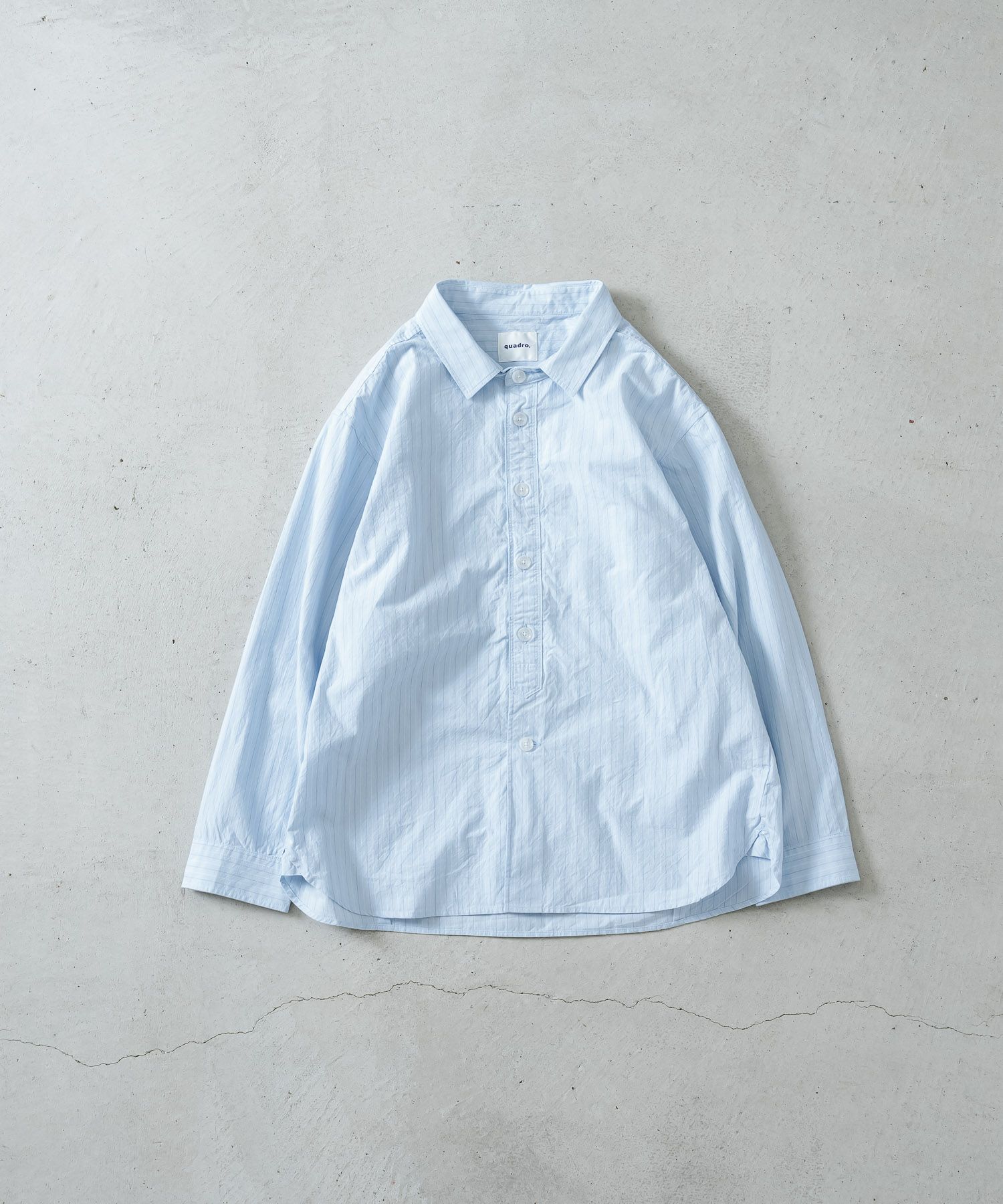 オーガニックローンスタンドカラービッグシャツ | quadro (クオドロ